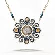 Yoolie's Mediterranean Blue and Golden Tones Marrakech Fashion Necklace #5612 YN GN ONK