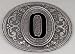 MONOGRAM LETTER "O" ENAMEL BELT BUCKLE