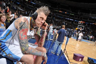 Milwaukee Bucks v Denver Nuggets: Chris Andersen Photographic Poster Print by Garrett Ellwood, 24x36