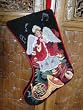 Gorgeous Handmade Christmas Wool Needlepoint Stocking J