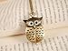 Personalized Retro Vintage Owl Necklace Pocket Watch Clock