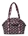 Designer Dog Carrier - Open Top Quilted Paisley Pet Carrier with Fabric Handles - Black and Pink