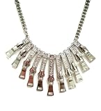 Highly Recommended?exaggerated Punk Zipper Silver Necklace