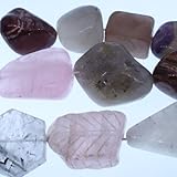 Assorted Stones : Nugget-Plain - 25mm Height, 30mm Width, No Grade - Sold by: 14 Inch Strand with Angel Mountain Beads Heart Charm (.625 x .570 inches)