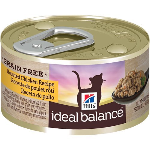 Hill's Ideal Balance Grain-Free Roasted Chicken Recipe Cat Food Can, 2.9-Ounce, 24-Pack