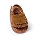 Kuner Unisex Baby Tassel Rubber Sole Non-slip Summer Prewalker Sandals First Walkers