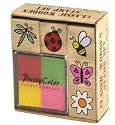 Classic Wooden Mini Stamp Set - Bugs & Flower