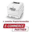 OKI LED Farblaserdrucker C5750DN mit Netzwerk und Duplexeinheit + gratis 530Blatt zweite Papierkassette