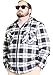 Woodland Supply Co. Men's Sherpa Lined Plaid Hooded Shirt Jacket