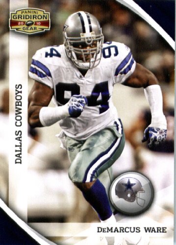 2010 Panini Gridiron Gear Football Card # 37 DeMarcus Ware - Dallas Cowboys - NFL Trading Card in Screwdown Case