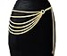 NYfashion101 Trendy Belly Chain Belt w/ Multi Link Chains & Loop IBT1005-Gold