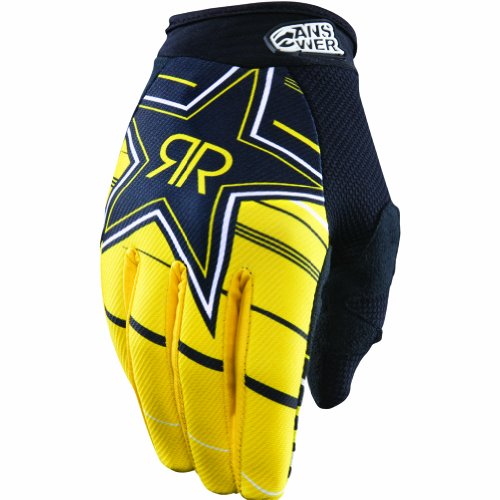 Answer Racing Rockstar Vented Men's Off-Road Motorcycle Gloves - Yellow/Black / 2X-Large
