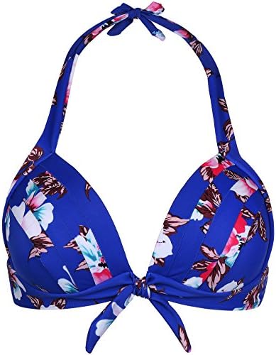 Eidlvais Women's 50s Retro Bikini Swimsuit Swimwear Bathing Suits Tops Separates Blue Floral Size XL
