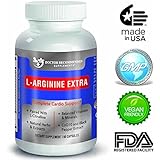 High Quality L-Arginine 1000 MG Nitric Oxide Formula by Doctor Recommended Supplements - Supports Cardio Health, Nitric Oxide Production , Stamina & More - 1 Month Supply