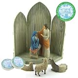 Willow Tree 6 Piece Christmas Story Nativity Set by Susan Lordi With Bonus 10 Pack Go Green Bamboo Fiber Towels