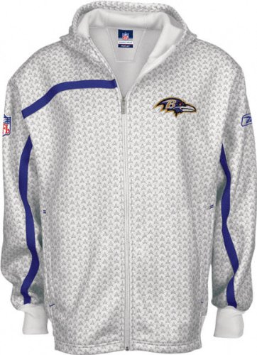 Baltimore Ravens White Conflict Player Hooded Sweatshirt