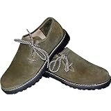 Haferlschuhe Franzl Trachtenschuhe Wildleder mit Seitenschn�rung - braun -, Gr��e:43von "Haferlschuhe"