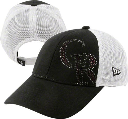 Colorado Rockies Women's Hat: New Era Jersey Shimmer Trucker Mesh Hat