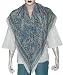 Apparel : Womens Designer Accessory Hand Painted Crepe Fashion Scarf Square 44" x 44"