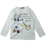 《H28年秋冬物》 nico hrat(ニコフラート) 製品洗い加工済み 42/2天竺はたらく車長袖Tシャツ 95cm/OW NO.B-260263