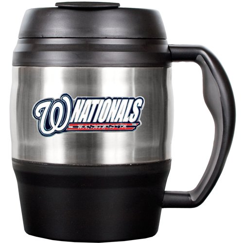 MLB Washington Nationals 52-Ounce Stainless Steel Macho Travel Mug with Bottle Opener