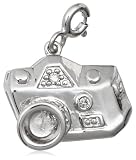 Sterling Silver Diamond Camera Charm