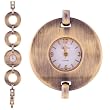Ladies Bronze Brush Metal Round Bracelet Watch