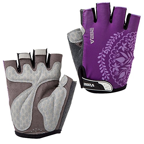 SBD VEBE Womens Sports Professional Non-Slip Biking Riding Gloves Cycling Accessaries,Purple,M