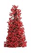 Pack of 2 Red Outdoor Gooseberry Christmas Cone Topiary Trees 24"