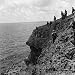 American Marines Searching Craggy Cliffs for Japanese Snipers and Island Civilians Ph...