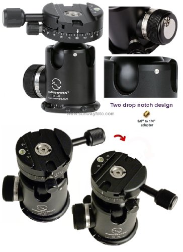 SUNWAYFOTO Fluid Panning Tripod Ball Head Arca Compatible DB-44DDH DB44DDH Sunway