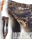 ロリータジーンズ　1201　LOLITAJEANS 恋のキューピットデニム　ハート　天使　ブーツカット風　スキニー