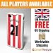 Sunderland FC Personalised Shirt Style Football Phone Cover / Case for iPhone 4/4s, Crouch, Owen - Premium Case with Bumper Surround (Any player, name or number! Simply add the required name and number in gift options on checkout + which colour bumper you require - Black or White available)