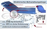 11938 Elektrische Therapieliege Ruheraumliege Massageliege Behandlungsliege in blau