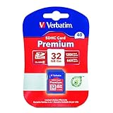 Verbatim Premium 32 GB SDHC Flash Memory Card, Class 6 (96871)