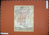 1911 COLOUR MAP AUSTRIA STREET PLAN INNSBRUCK WILTEN