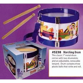 Click here to buy Toy Musical Instruments: Classic Marching Drum by stewarttoys.