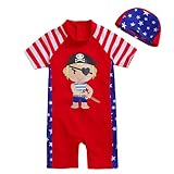 KSWIM-L1370# 90/100/110/120/130cm】帽付 水着　連体　2点セット【子供水着・子供 水着・キッズ水着・キッズ 水着・ミズギ・男児・BABY 赤ちゃん・ベビー・ビキニ プー