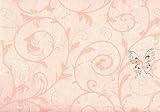 Coral Butterfly Kisses Wallpaper