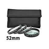4pc Round Close-Up Macro Zoom Lenses for All 52mm Camera Brands