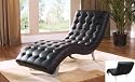 Furniture online: Elegant Modern Contemporary Comfortable Black Bolstered Leather Leisure Relax Chair