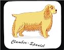 Decorated Mouse Pad with spaniel, dog, clumber