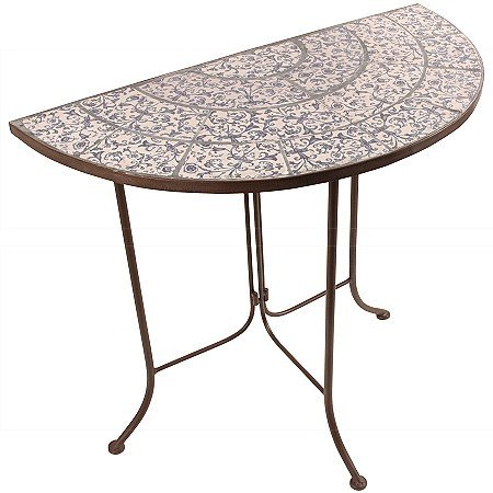 BISTROTISCH GARTENTISCH TISCH MOSAIK KERAMIK EISEN
