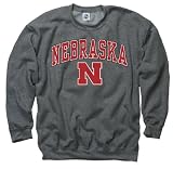 Nebraska Cornhuskers Dark Heather Perennial II Crewneck Sweatshirt