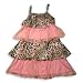 Lipstik Girls - Girls Dress, Pink, Brown