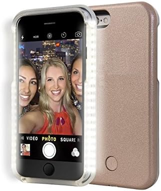iPhone 5s Cases Charging Battery Case Illuminate LED iPhone 5 5S SE Back Cover for Apple Cell Phone Rose Gold