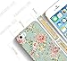 iPhone 5S Teen Girl Case, Akna Retro Floral Series**[Vintage Flower Pattern]**[Slim Cover]**[Semi-soft Rubber Oil Coating] Back Case for iPhone 5 5S - [Elegant Vintage Green]