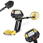 INTEY Classic Metal Detector - Lightweight Gold Digger with Pinpoint Function/ Waterproof Search Coil -High Accuracy Metal Detectors Plus Folding Shovel/Rucksack (Min length: 30In; Max length: 40In)