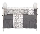 Tadpoles Toile 4 Piece Crib Set in Black and White