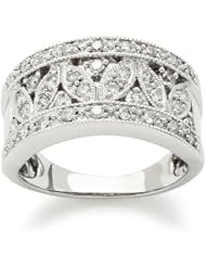 Kobelli 1/2 cttw Diamond Fashion 14k White Gold Band